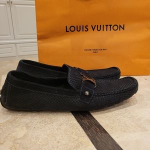 Louis Vuitton Driving Loafer, Navy Blue Size:12